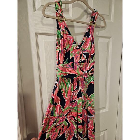 Lilly Pulitzer Villa Maxi Dress - Bright Navy In The Vias Size XS - Picture 2 of 5